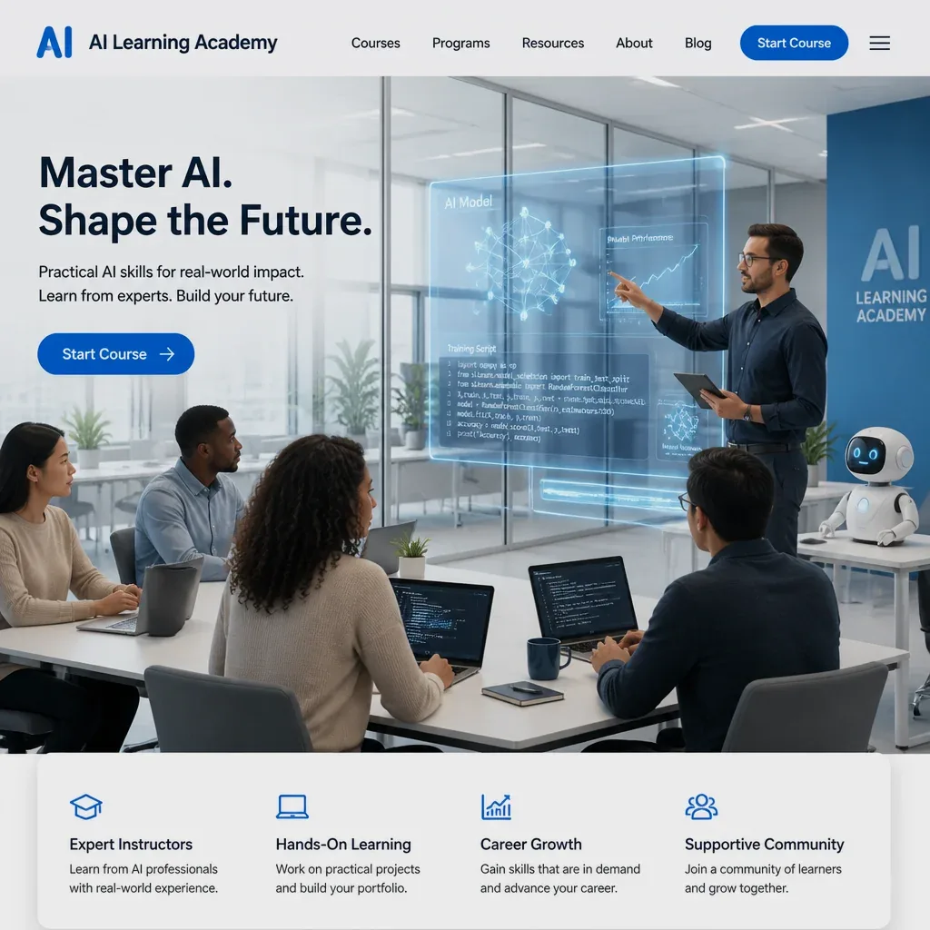Instructor leading an AI workshop